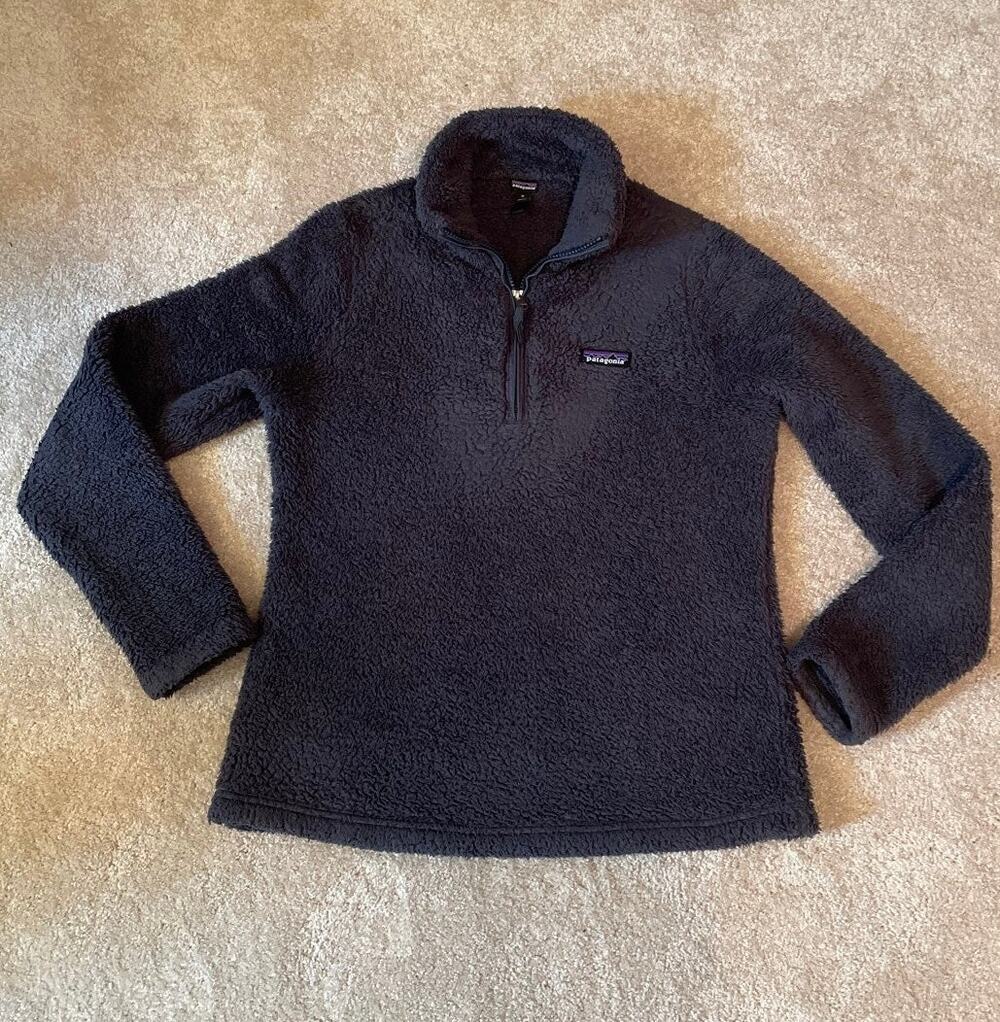 Patagonia Los Gatos Fleece Pullover Jacket Smolder Blue Womens Size Medium